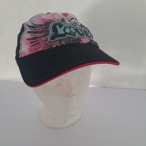 Concept One Pink and Black Love Graphic Girls  Cap